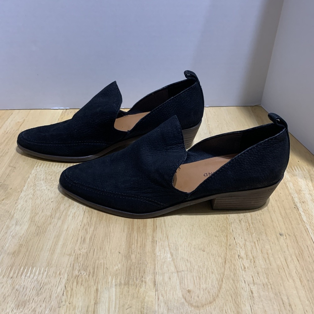 Lucky Brand Women's Mahzan Chop-out Pointed Toe Loafers Black Size 8M